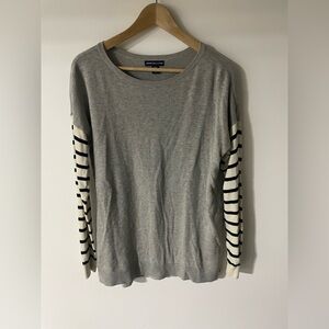 American Living Grey Striped Sweater